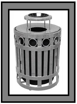 32 Gallon Ring Receptacle with Ash Bonnet Lid